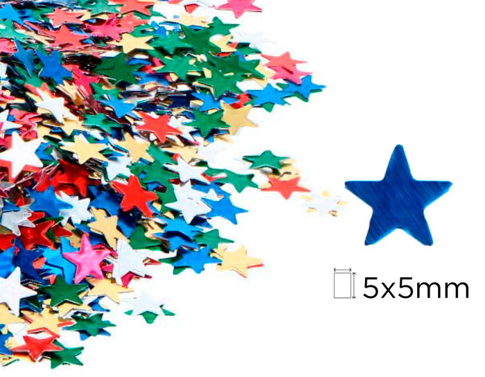 Innspiro Bote de paillettes en aluminium étoiles Multicolor 5mm 30gr Innspiro Bote de paillettes en aluminium étoiles Multicolor 5mm 30gr