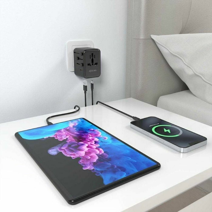 Chargeur mural Aisens ASPS-2A3C09-BK Noir Chargeur mural Aisens ASPS-2A3C09-BK Noir