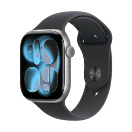 Apple Watch Series 11 GPS + Cellular 46mm Gris sidéral Aluminium - Bracelet Sport Noir S/M