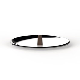 Alessi PU200/20 Tapa de sartén EDO de 20 cm en acier inoxydable 18/10, design par Patricia Urquiola - Apte pour induction