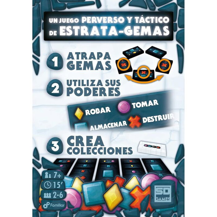 SD GAMES Juego de mesa Onix en espagnol - Jeu de société avec gemmes, âge +7 ans, 2-6 joueurs, durée 15 minutes SD GAMES Juego de mesa Onix en espagnol - Jeu de société avec gemmes, âge +7 ans, 2-6 joueurs, durée 15 minutes