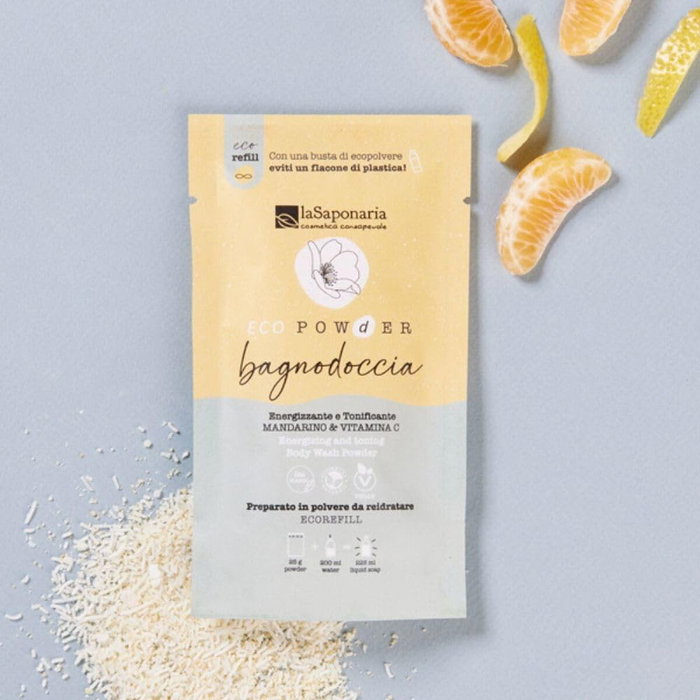 La Saponaria Gel de douche Mandarino-Vitamina C en poudre 25g