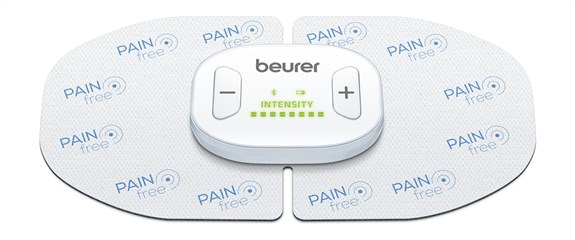 Beurer EM-70 Electrostimulateur TENS/EMS Numérique Sans Fil avec Télécommande - 19 Programmes pour Traitement de la Douleur, Stimulation et Massage