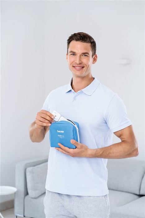 Beurer EM-70 Electrostimulateur TENS/EMS Numérique Sans Fil avec Télécommande - 19 Programmes pour Traitement de la Douleur, Stimulation et Massage