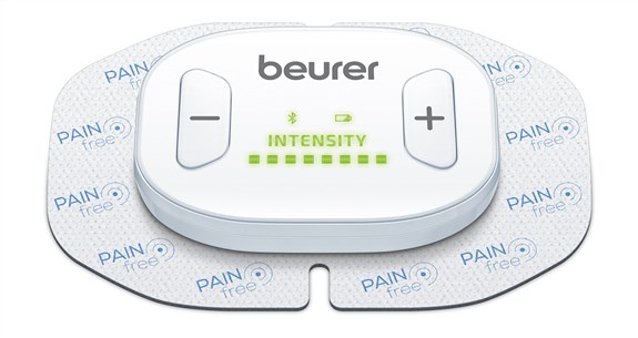 Beurer EM-70 Electrostimulateur TENS/EMS Numérique Sans Fil avec Télécommande - 19 Programmes pour Traitement de la Douleur, Stimulation et Massage