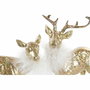 Décorations de Noël DKD Home Decor Résine Renne (17,5 x 9 x 22,5 cm) (2 Unités)