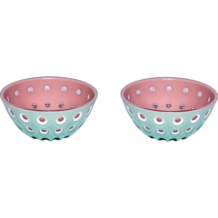 Guzzini Le Murrine Set de 2 bols 12 cm Matcha vert/blanc/mauve Guzzini Le Murrine Set de 2 bols 12 cm Matcha vert/blanc/mauve