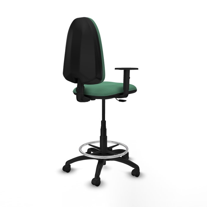 PIQUERAS Y CRESPO Tabouret Vert émeraude avec Accoudoir 1D