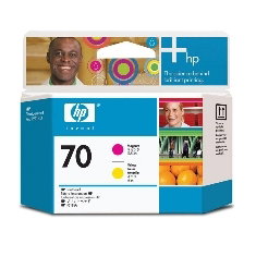 HP 70 Tête d'impression Jaune et Magenta pour DesignJet Z2100, Z3100, Z3200