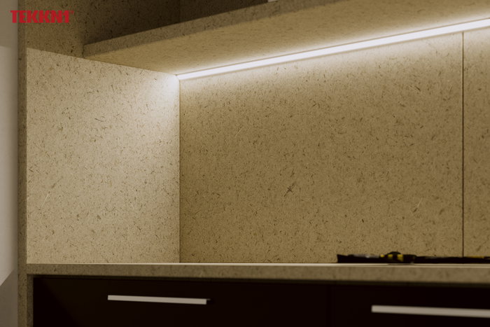 KIMERA Profilé en aluminium anodisé noir « BARDE » avec diffuseur opale, 2,02 m KIMERA Profilé en aluminium anodisé noir « BARDE » avec diffuseur opale, 2,02 m