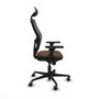 Piqueras y Crespo Chaise de Bureau avec Appui-tête Jorquera 3D036G1 Noir Brun foncé