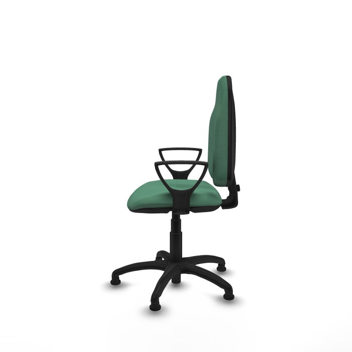 PIQUERAS Y CRESPO Chaise de bureau Algarra, tissu vert émeraude, sans roulettes