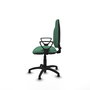 PIQUERAS Y CRESPO Chaise de bureau Algarra, tissu vert émeraude, sans roulettes