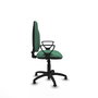 PIQUERAS Y CRESPO Chaise de bureau Algarra, tissu vert émeraude, sans roulettes