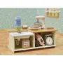 Sylvanian Families - Ensemble de cuisine avec accessoires, aliments et ustensiles - Blanc - SYLVANIAN FAMILIES - Jouet 3 ans et plus