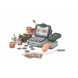 Jugatoys Caisse Enregistreuse avec scanner, panier et accessoires, lumières et sons