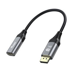 Equip Adaptateur DisplayPort 1.4 vers HDMI 8K/60Hz 15cm Aluminium