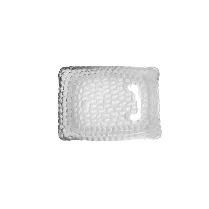 Quid Plateau en verre Select Vidrio 12,5x9x3,5 cm transparent avec relief