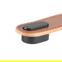 VIEFE Tirador Piel Modèle Oblong - Poignée de tiroir en cuir, finition marron-or, fixation 1 ou 2 trous (distance 160 mm)