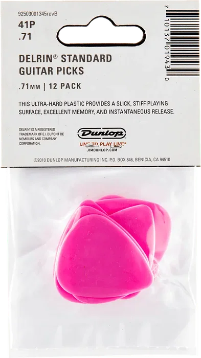 DUNLOP Pack de 12 médiators Delrin 500 - 0,71 mm