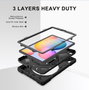 eSTUFF Coque de Protection Defender AUSTIN pour Samsung Galaxy Tab S6 Lite 2024, 2022, 2020 - Anti-choc, Pied 360°, Compartiment Stylet, sans Film de Verre - Noir