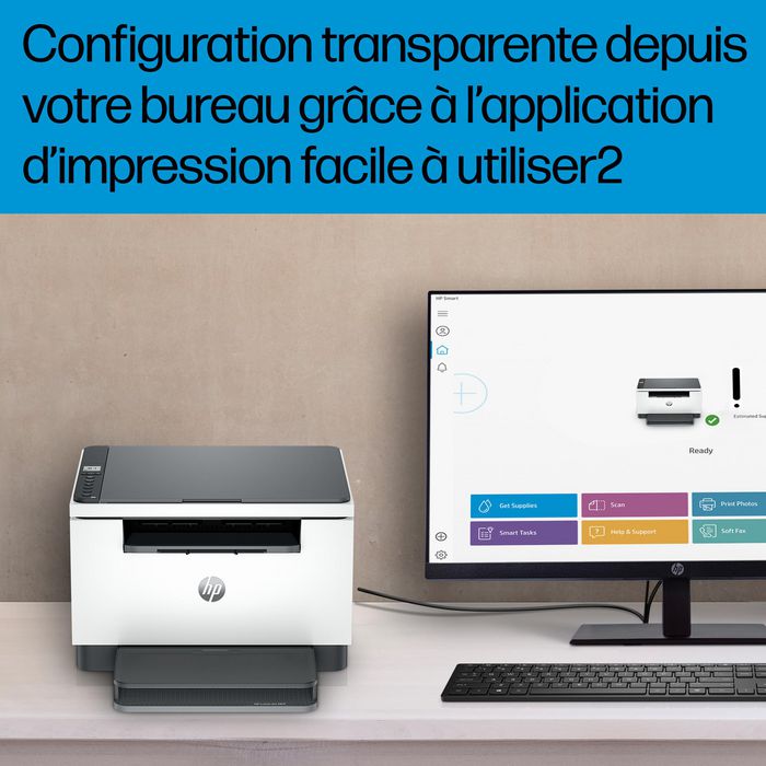 HP Imprimante Multifonction LaserJet M234d - Impression Recto Verso Rapide 28 ppm, Copie, Numérisation Noir et Blanc Compacte