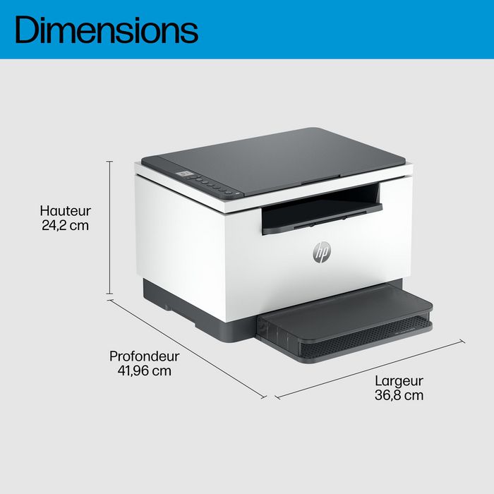HP Imprimante Multifonction LaserJet M234d - Impression Recto Verso Rapide 28 ppm, Copie, Numérisation Noir et Blanc Compacte