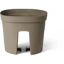 Garden ID Smile - Pot de balustrade avec réservoir d'eau intégré - Arrosage automatique - 30 cm - Matériaux recyclés et 100% recyclables - Taupe