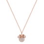 PEERS HARDY - Collier avec Pendentif Minnie Mouse en Tête Disney en Or Rose avec Ruban
