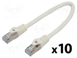LANBERG Cordon de raccordement Cat 6 F/UTP RJ45, 0,25m, blanc
