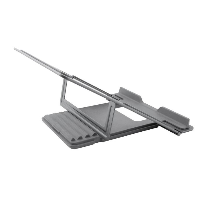 Coolbox Support Ajustable pour Ordinateur Portable Jusqu'à 17 Pouces, Aluminium Gris Spatial, 4 Positions