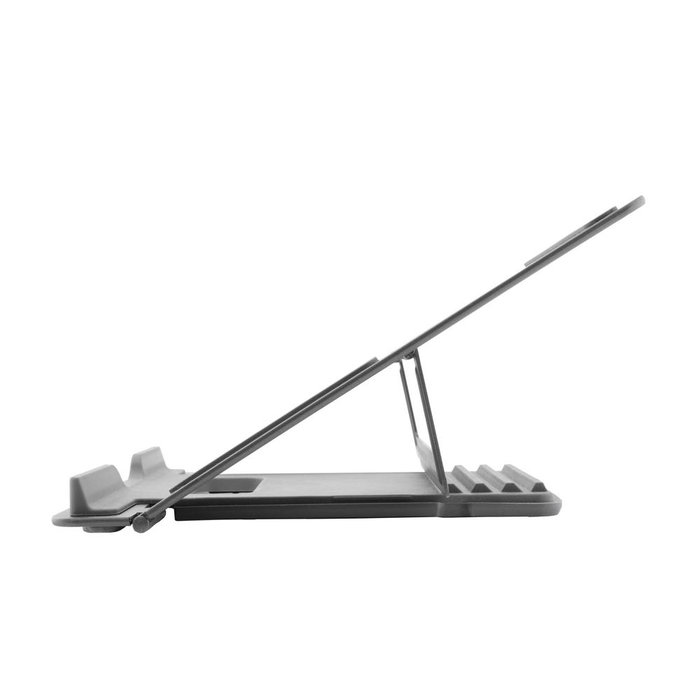 Coolbox Support Ajustable pour Ordinateur Portable Jusqu'à 17 Pouces, Aluminium Gris Spatial, 4 Positions