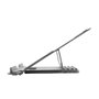 Coolbox Support Ajustable pour Ordinateur Portable Jusqu'à 17 Pouces, Aluminium Gris Spatial, 4 Positions