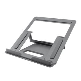 Coolbox Support Ajustable pour Ordinateur Portable Jusqu'à 17 Pouces, Aluminium Gris Spatial, 4 Positions