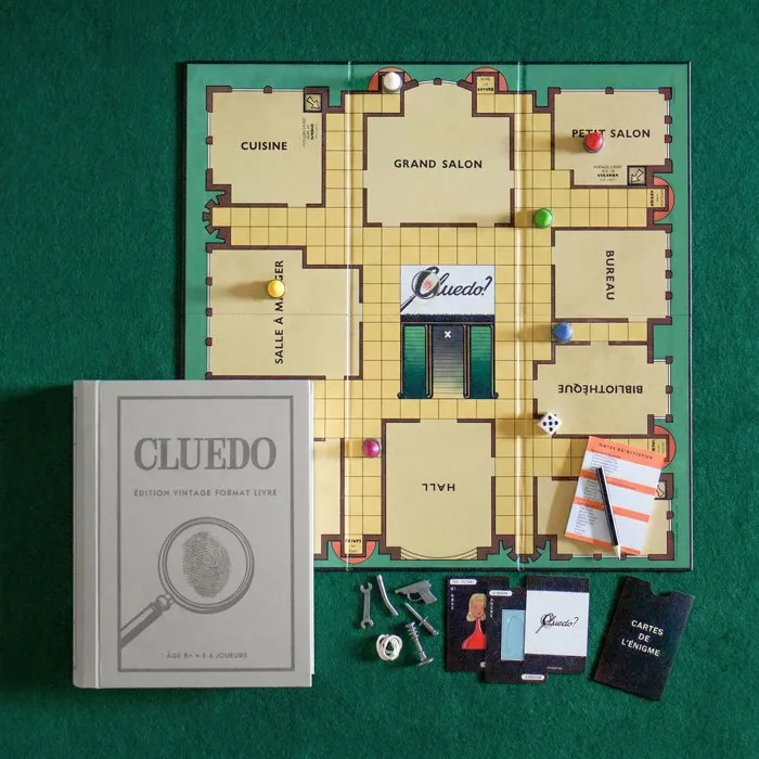 Megableu Cluedo - Édition Vintage - Format Livre - Jeu de Société - À Partir de 8 Ans - en Français