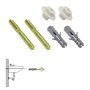 WOLFPACK LINEA PROFESIONAL Kit sanitaire fixation lavabo 10 x 110 mm (2 unités)