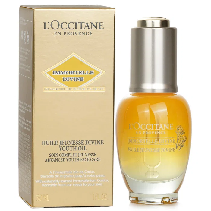 L'Occitane en Provence Immortelle Divine Huile anti-âge visage, cou et décolleté 30 ml