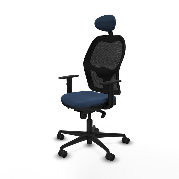 Piqueras y Crespo Chaise de Bureau avec Appui-tête 1D036N1 Blue marine Piqueras y Crespo Chaise de Bureau avec Appui-tête 1D036N1 Blue marine