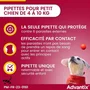 Advantix Solution Antiparasitaire pour Chien Petite Race 4 à 10 kg - 4 Pipettes - Élimine Puces, Tiques, Poux et Répulsif Moustiques