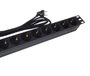 Phasak Regleta 8 Prises Schuko 1.8m Noir pour Rack 19" Sans Interrupteur