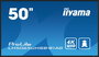 iiyama Écran Professionnel 50" UHD 3840x2160 Panneau VA Haze 25% 800 cd/m² 24/7 - Portraits et Paysages - HDMI, DisplayPort, USB, WiFi, Android 11