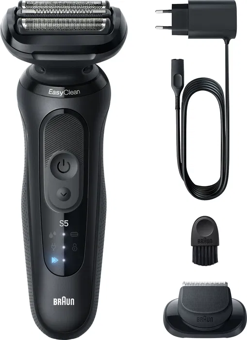 Braun Series 5 - Rasoir électrique pour homme - Noir - Autonomie 50 min - Charge rapide 5 min - 3 lames flexibles - 2 modes (Turbo et Standard) Braun Series 5 - Rasoir électrique pour homme - Noir - Autonomie 50 min - Charge rapide 5 min - 3 lames flexibles - 2 modes (Turbo et Standard)