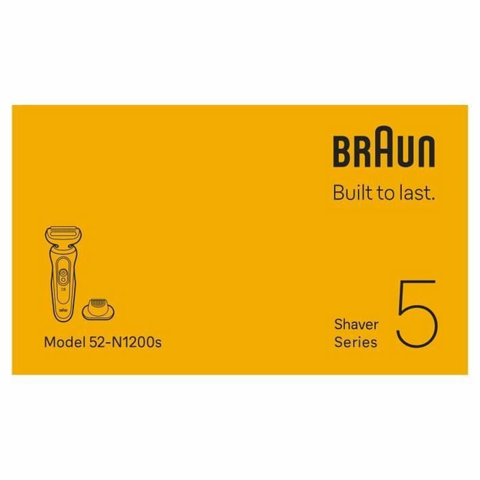 Braun Series 5 - Rasoir électrique Noir - 50 min d'autonomie