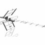 One For All Antenne TV Extérieure SV9357 Professional Line VHF/UHF Amplifiée, Filtre 5G, Full HD