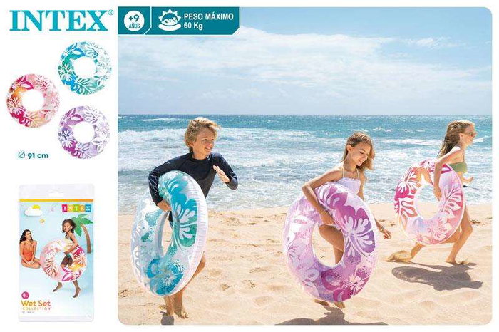 Intex Bouée cercle floral 91 cm, 3 couleurs, pour 9 ans et plus (modèles aléatoires) Intex Bouée cercle floral 91 cm, 3 couleurs, pour 9 ans et plus (modèles aléatoires)