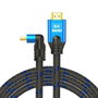 SAVIO Câble HDMI 2.1 de 5m avec connecteurs 90° et finition textile