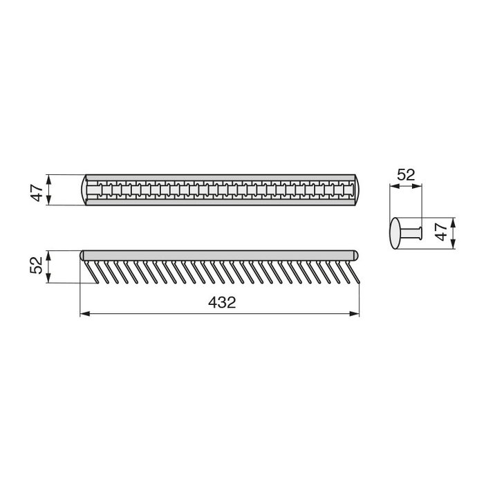 SERVETTO Porte-cravates fixe Anka - Transparent