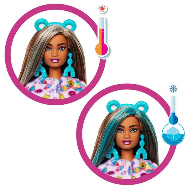 Mattel Barbie Cutie Reveal Poupée avec Ours Amour et Bonnes Vibes