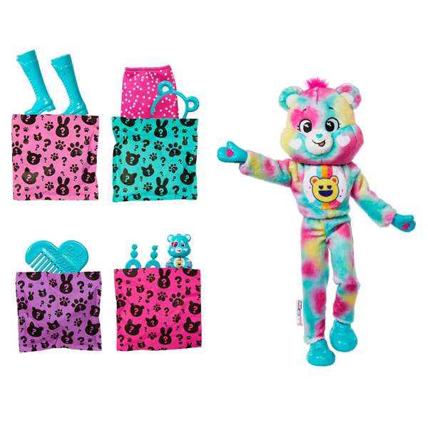 Mattel Barbie Cutie Reveal Poupée avec Ours Amour et Bonnes Vibes