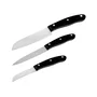 Nirosta Ensemble de 3 couteaux de cuisine acier inoxydable - 20 cm éplucheur, 22 cm office, 26 cm Santoku